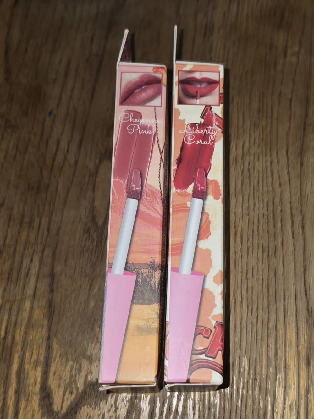 Ioni Wrangler Pout Paint Lip Stain — Cheyenne Pink & Liberty Coral 0.2fl Oz BNIB